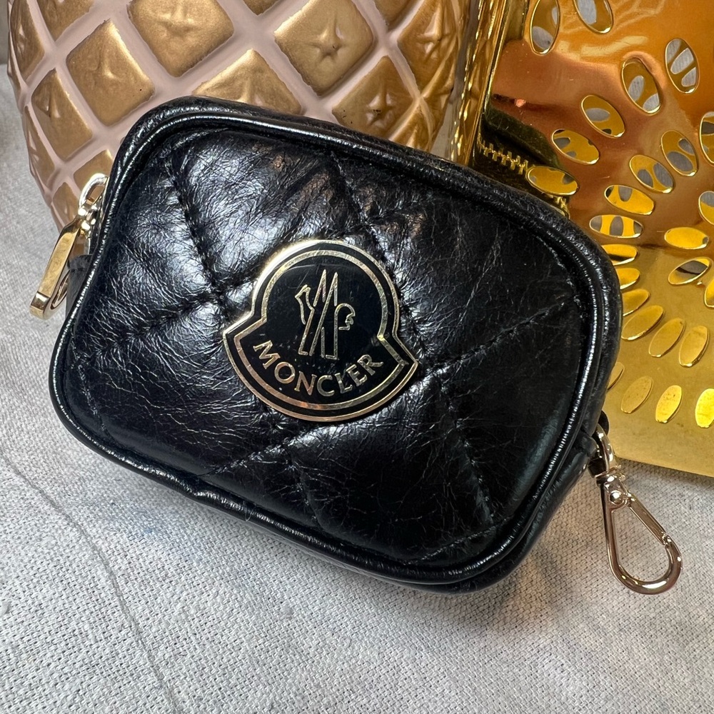 Moncler Black Mini Coin Purse Perfect Stocking Stuffer! - Picture 5 of 10